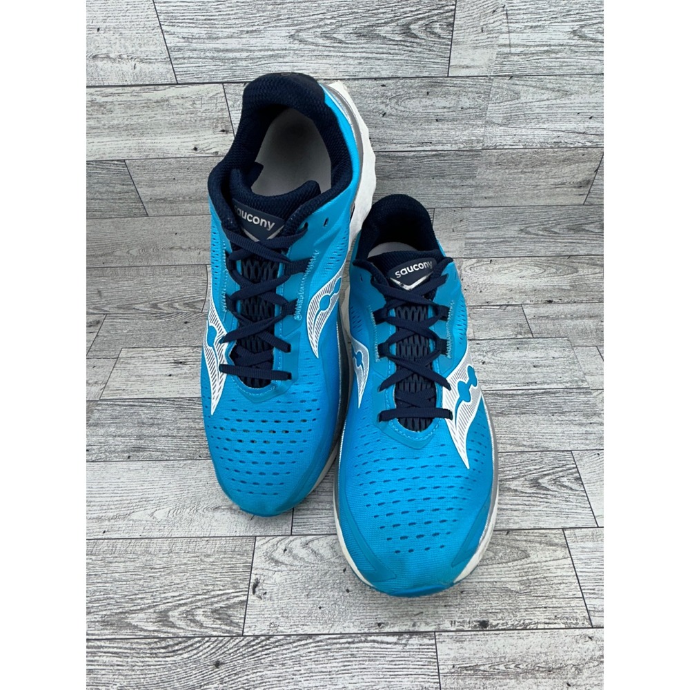 Saucony Triumph 21 Men Running Shoes Blue Silver S20940-220 Size 10